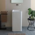 Lavabo a Terra Freestanding Quadrato in Ceramica dal Design Moderno - Papavero