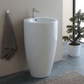 Lavabo a Terra Freestanding Tondo in Ceramica dal Design Moderno - Papavero