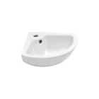 Lavabo ad angolo in Ceramica Bianca dal Design Moderno Elegante - Silice Viadurini