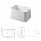 Lavabo Alto da Appoggio Moderno in Ceramica Made in Italy Oliena Viadurini