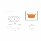 Lavabo appoggio design in rame fatto a mano Cala Viadurini