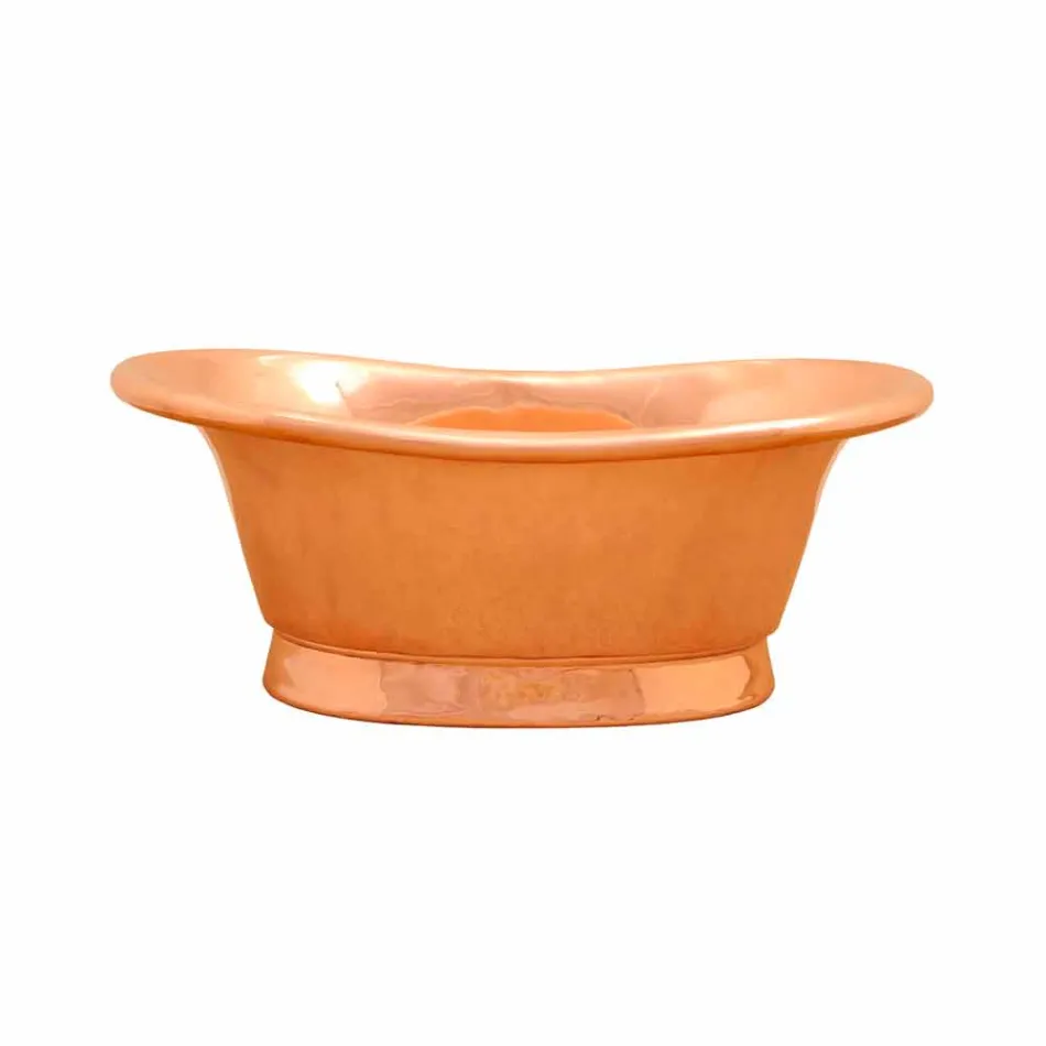 Lavabo appoggio design in rame fatto a mano Cala Viadurini
