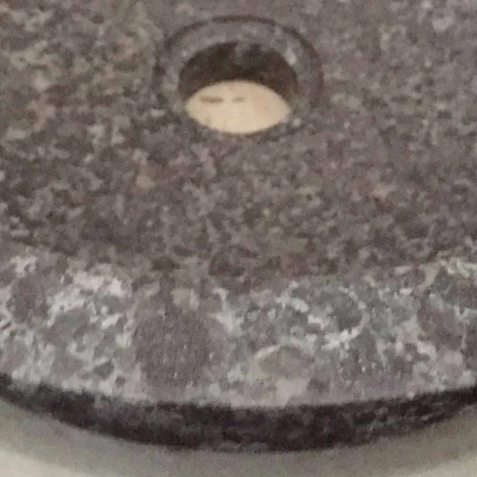 Lavabo bagno da appoggio in pietra naturale grigia Levi,design moderno Viadurini
