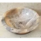 Lavabo bagno da appoggio in pietra onice naturale Ana, fatto a mano Viadurini