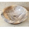Lavabo bagno da appoggio in pietra onice naturale Ana, fatto a mano