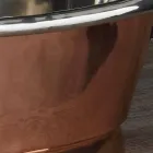 Lavabo bagno da appoggio in rame e ferro bianco Cala Viadurini