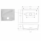 Lavabo Bagno da Appoggio in Solid Surface Bianco con Scarico Nascosto - Sider Viadurini