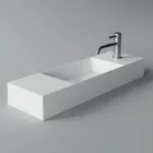 Lavabo Bagno da Appoggio o Parete in Ceramica Realizzato in Italia - Act Viadurini