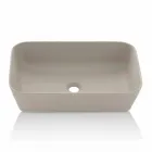 Lavabo Bagno da Appoggio Rettangolare in Resina Opaca Made in Italy – Cavan Viadurini