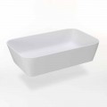 Lavabo Bagno da Appoggio Rettangolare in Resina Opaca Made in Italy – Cavan