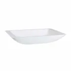 Lavabo Bagno da Appoggio Rettangolare in Solid Surface Bianco - Albertina Viadurini