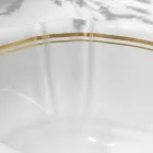 Lavabo bagno da incasso in porcellana e oro made in Italy, Santiago Viadurini