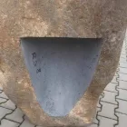 Lavabo bagno design a colonna in pietra naturale Mare, pezzo unico Viadurini