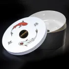 Lavabo Bagno Design Bianco in Argilla Refrattaria Made in Italy - Tatiana Viadurini