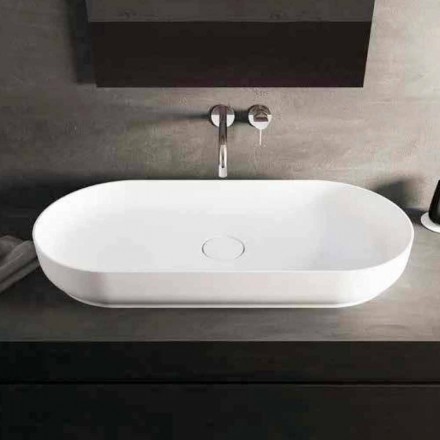 Lavabo bagno freestanding design moderno fatto in Italia Dalmine Maxi Viadurini