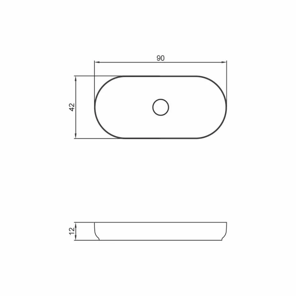 Lavabo bagno freestanding design moderno fatto in Italia Dalmine Maxi Viadurini