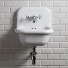 Lavabo Bagno Freestanding in Ceramica Bianca e Colorata 42 cm - Meridiano Viadurini
