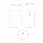 Lavabo Bagno Freestanding in Marmo Finitura Avorio Forma Cilindrica - Cremino Viadurini