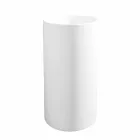 Lavabo Bagno Freestanding in Resina Bianca dalla Forma Cilindrica - Libertino Viadurini