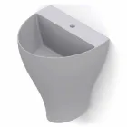 Lavabo bagno sospeso moderno in ceramica fatto in Italia, Fiorello Viadurini