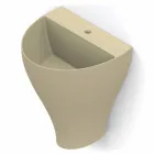 Lavabo bagno sospeso moderno in ceramica fatto in Italia, Fiorello Viadurini