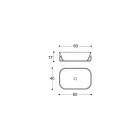 Lavabo Bianco Alto Rettangolare da Bagno Moderno di Design da Appoggio - Tulyp2 Viadurini