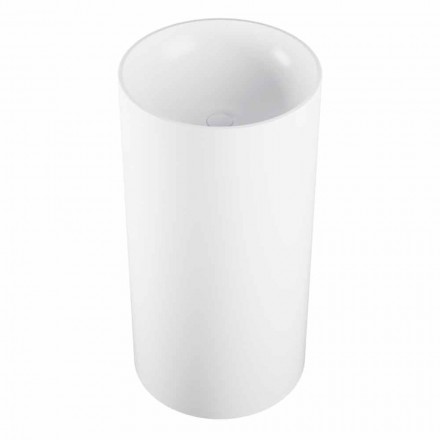 Lavabo cilindrico freestanding da terra prodotto in Italia, Rumo Viadurini