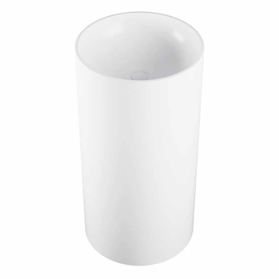 Lavabo cilindrico freestanding da terra prodotto in Italia, Rumo Viadurini