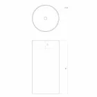 Lavabo cilindrico freestanding da terra prodotto in Italia, Rumo Viadurini