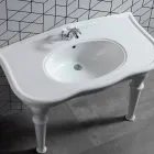 Lavabo con Gambe o Senza in Ceramica L 110cm, di Design Avise Viadurini