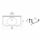 Lavabo con Gambe o Senza in Ceramica L 110cm, di Design Avise Viadurini