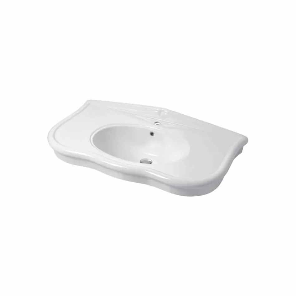Lavabo con Gambe o Senza in Ceramica L 110cm, di Design Avise Viadurini