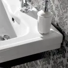 Lavabo Consolle L 65 cm in Ceramica con Piedi in Metallo, Stile Vintage - Marwa Viadurini