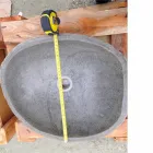 Lavabo da Appoggio Artigianale in Pietra Naturale di Fiume Moderno - Aurea Viadurini
