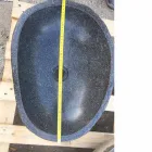 Lavabo da Appoggio Artigianale in Pietra Naturale di Fiume Moderno - Aurea Viadurini