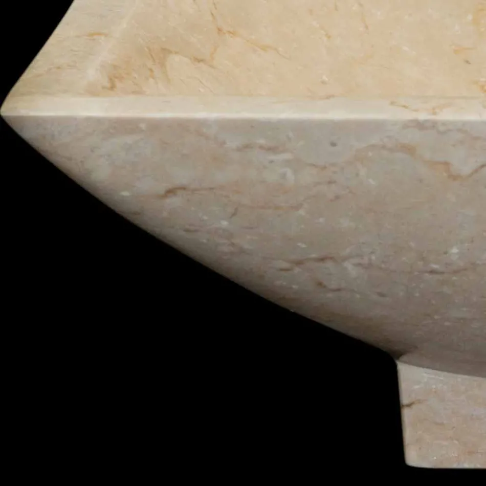 Lavabo da appoggio bagno di design in pietra naturale Iria,pezzo unico Viadurini