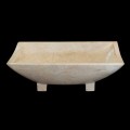 Lavabo da appoggio bagno di design in pietra naturale Iria,pezzo unico
