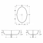 Lavabo da appoggio ceramica platino e oro di design made Italy Oscar Viadurini