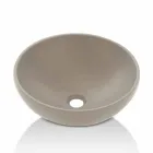 Lavabo da Appoggio Circolare di Design Moderno in Resina Made in Italy – Cavan Viadurini