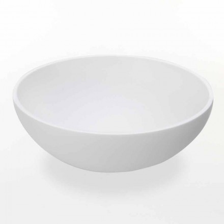 Lavabo da Appoggio Circolare di Design Moderno in Resina Made in Italy – Cavan Viadurini