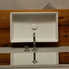 Lavabo da appoggio dal design neoclassico ceramica made  Italy Debora Viadurini