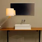 Lavabo da appoggio dal design neoclassico ceramica made  Italy Debora Viadurini