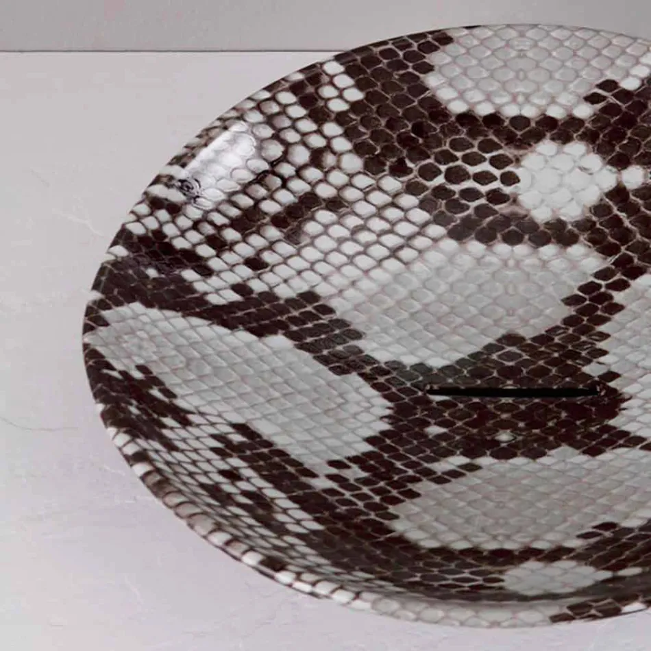 Lavabo da appoggio design ceramica cobrata made Italy Animals Viadurini