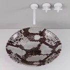 Lavabo da appoggio design ceramica cobrata made Italy Animals Viadurini