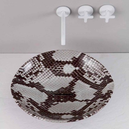 Lavabo da appoggio design ceramica cobrata made Italy Animals Viadurini