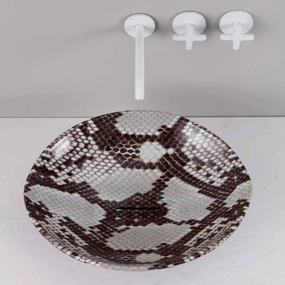 Lavabo da appoggio design ceramica cobrata made Italy Animals Viadurini