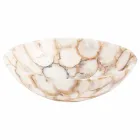 Lavabo da appoggio di design in pietra cristallina Poncho Viadurini