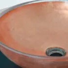 Lavabo da Appoggio di Design in Resina Traspaente e Rame - Salvatore Viadurini