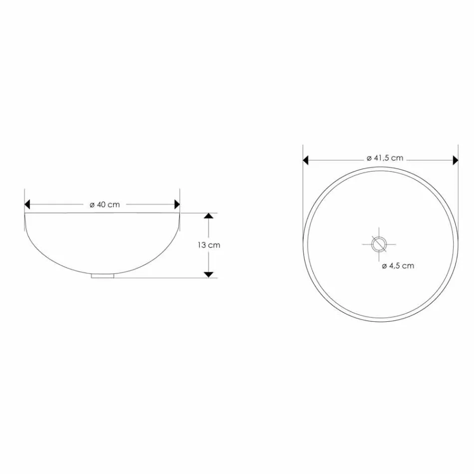 Lavabo da Appoggio di Design in Resina Traspaente e Rame - Salvatore Viadurini