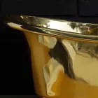 Lavabo da appoggio di design interamente in ottone Calla Viadurini